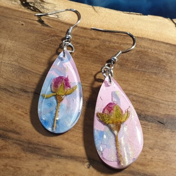 rose flower earrings